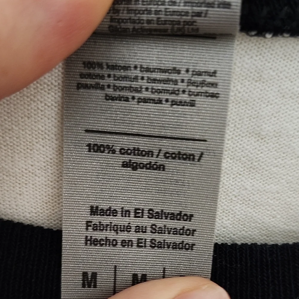 Gildan Black and White Raglan Tee - Picture 3 of 5